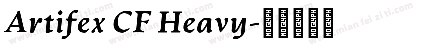 Artifex CF Heavy字体转换